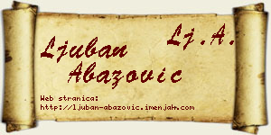 Ljuban Abazović vizit kartica